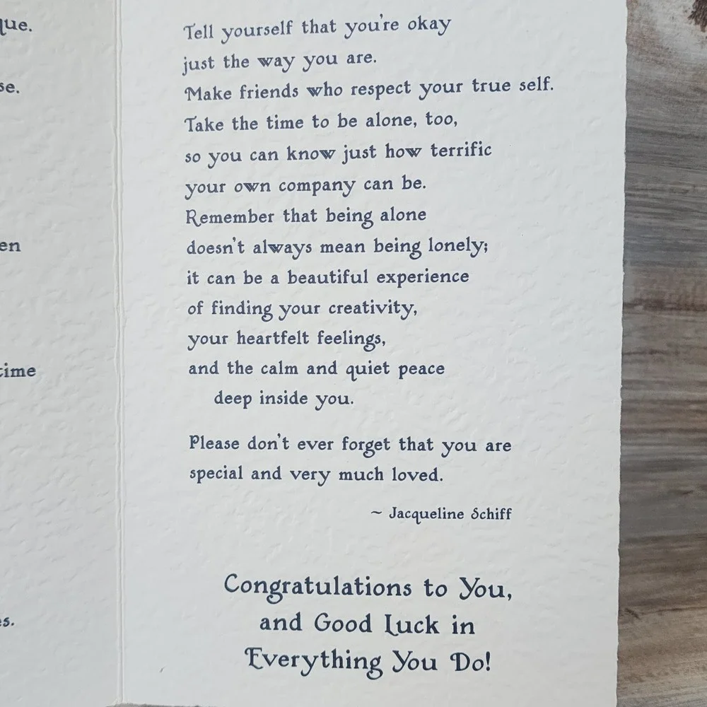 Blue Mountain Arts High School Graduate Greeting Card Jacqueline Schiff Poem